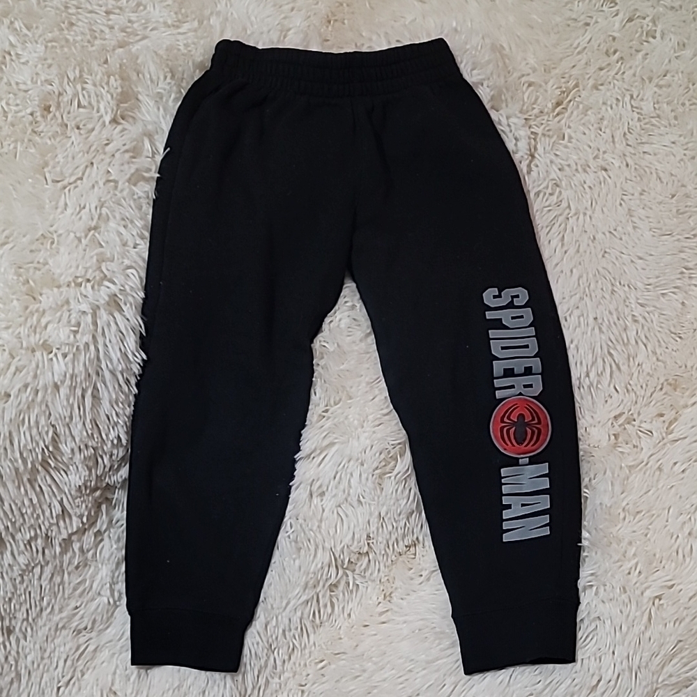 Marvel, Black Spiderman Kids Joggers, Boy's, Size 5